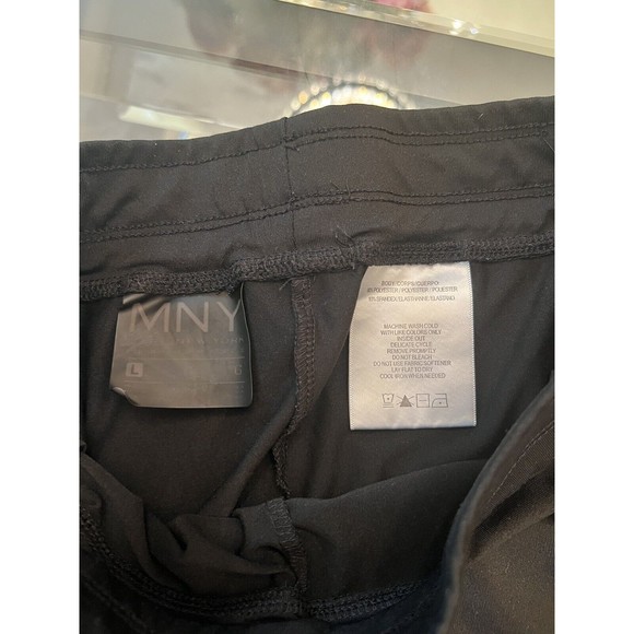 Marc New York Sweatpants Womens L Black Tapered Leg Stretch Missing Drawstring - Picture 9 of 14